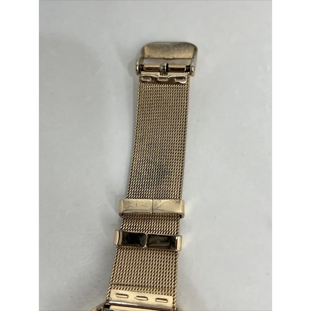 Women's Rose Gold Quartz Watch Mesh Metal Band White Dial- New‎ Battery
